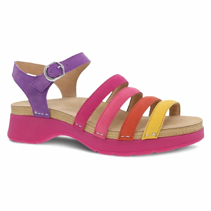 Women's Cork - Soled Espadrille Sandals with a Rope - Trimmed Upper in Navy for a Summer VibeWomen's Roxie Sandals - Medium In Multi-Colored