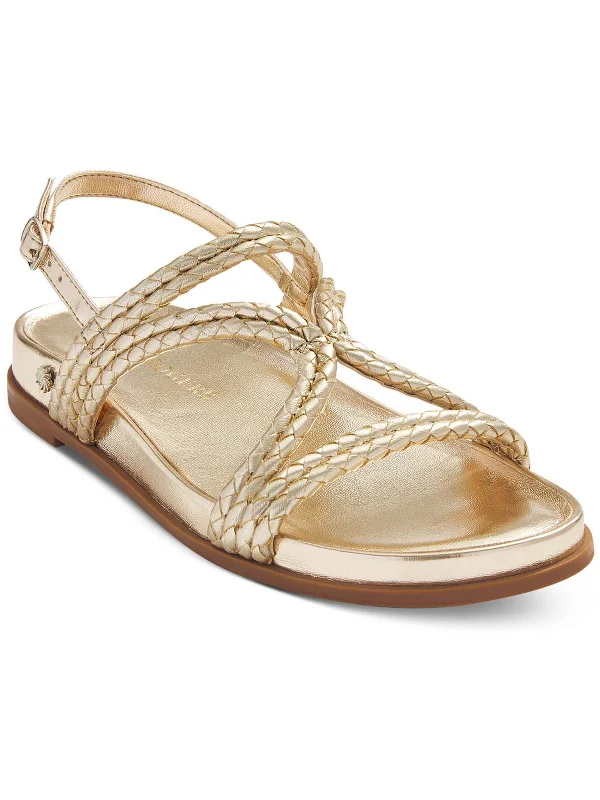 Women's Rhinestone - Embellished Open - Toe Sandals in Silver for a Glamorous Party LookWomens Sandal Flat Slide Sandals