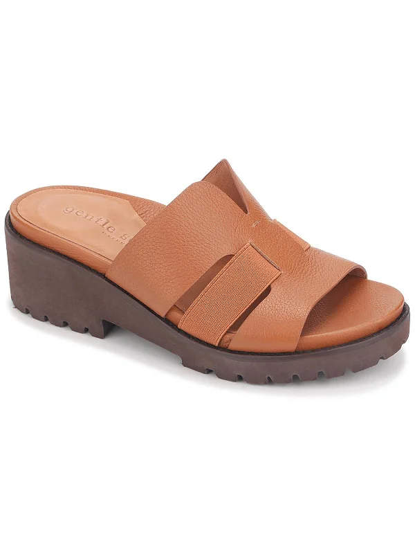 Lightweight Women's Mesh - Paneled Sandals in Yellow for BreathabilityWomens Slip On Strappy Mule Sandals