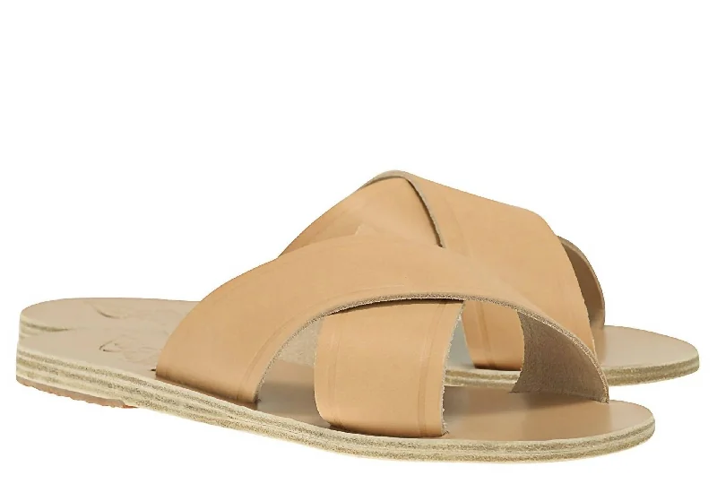 Elastic - Strap Women's Sandals with a Padded Toe in Teal for Easy On - and - OffWomen's Thais Sandal In Natural