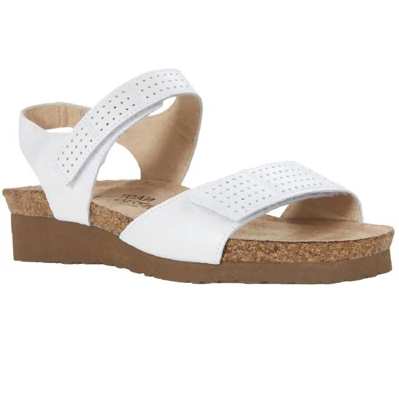 Women's Rhinestone - Embellished Open - Toe Sandals in Silver for a Glamorous Party LookWomen's Vivian Sandals In White Pearl Leather/silver