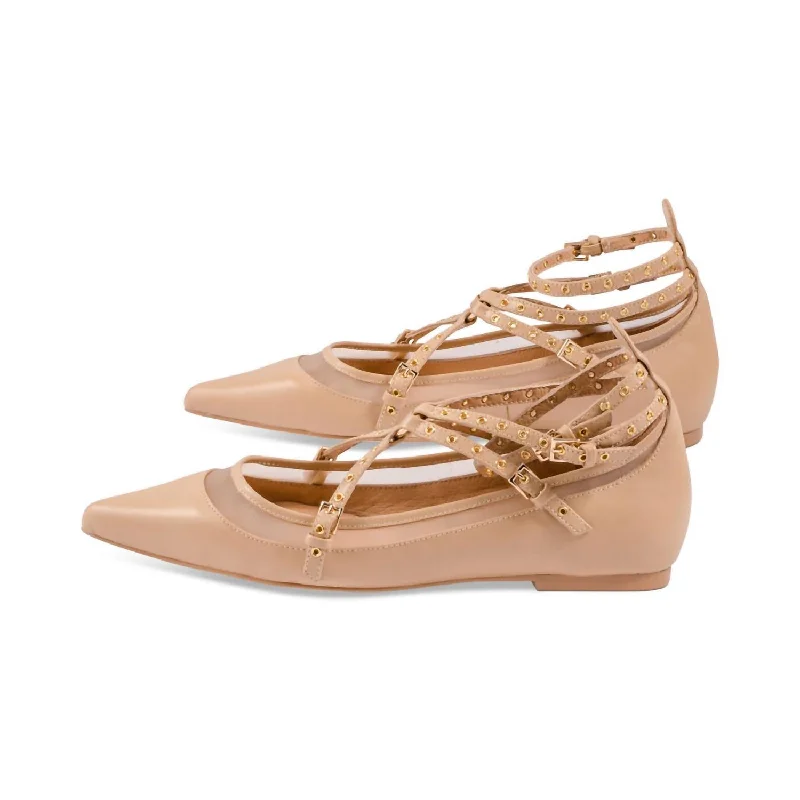 Plus Size Women's Wide - Width Platform Sandals in Black for Added Comfort and HeightWomen's Volatile Leather Sandals In Natural