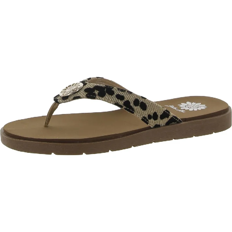 Elastic - Strap Women's Sandals with a Padded Toe in Teal for Easy On - and - OffYellow Box Womens FELCIA Slip On Thong Slide Sandals