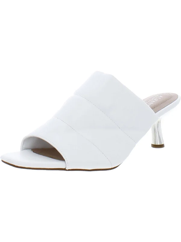 Women's Rhinestone - Embellished Open - Toe Sandals in Silver for a Glamorous Party LookYennie Womens Faux Leather Slip On Heels