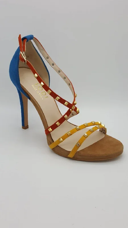 Women's Rhinestone - Embellished Open - Toe Sandals in Silver for a Glamorous Party LookYuria Heeled Sandal In Multi Color