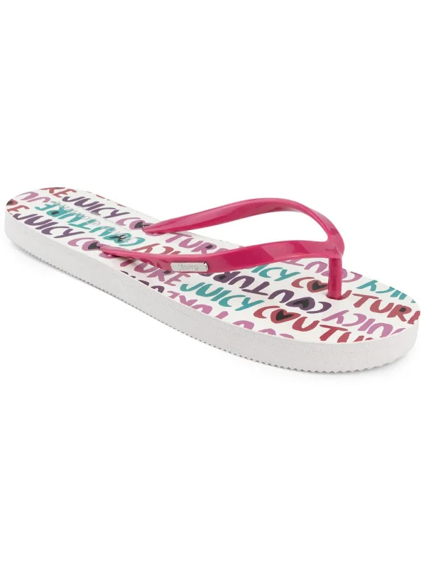 Women's Ankle - Strap Sandals with a Block Heel in Red for a Sophisticated StyleZamia Womens Printed Slip On Flip-Flops