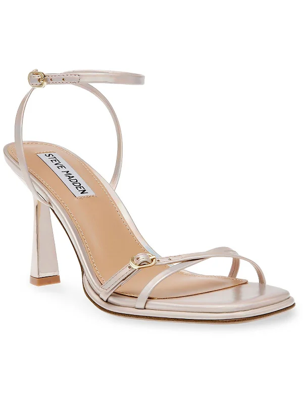 Plus Size Women's Wide - Width Platform Sandals in Black for Added Comfort and HeightZARYA Womens Faux Leather Square Toe Heels