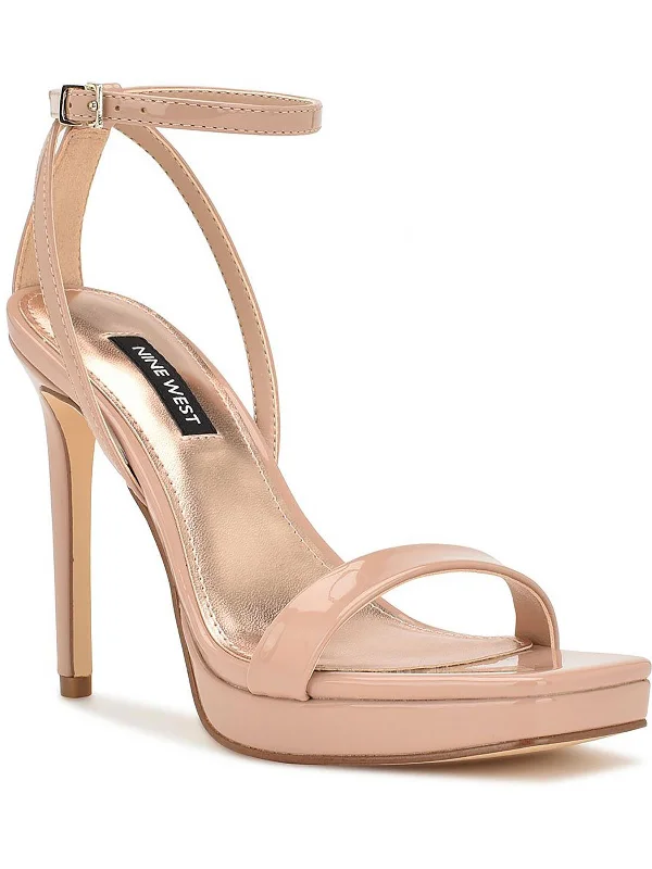 Elastic - Strap Women's Sandals with a Padded Toe in Teal for Easy On - and - OffZilo 3 Womens Patent Strappy Ankle Strap