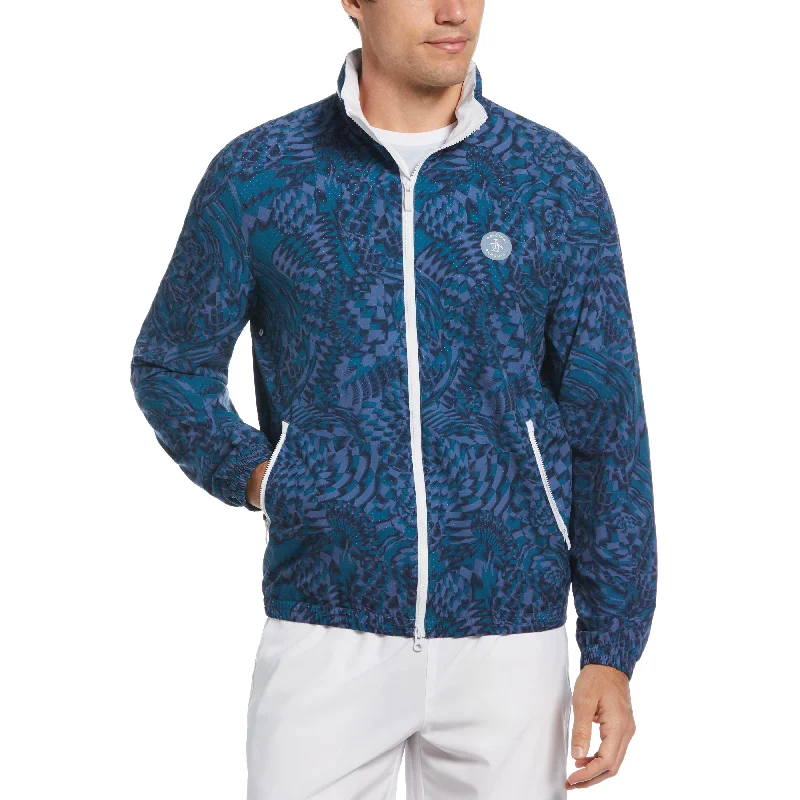 Tennis Full Zip Ventilated Printed Windjacket