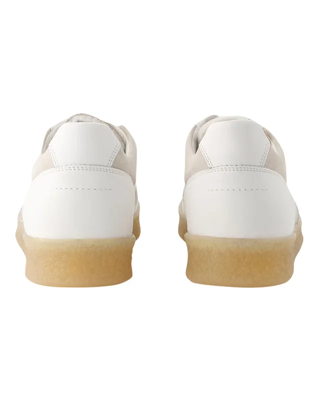 Retro - Style Women's Sneakers in Pastel Colors for a Nostalgic and Fashionable Vibe6 Court Sneakers - MM6 Maison Margiela - Leather - White