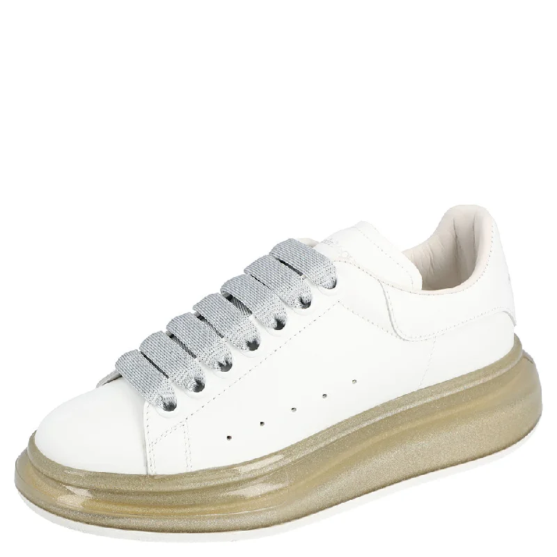 Slip - On Women's Canvas Sneakers in Navy for Easy and Effortless WearAlexander McQueen Womens Oversized Sneaker 'Larry' in White