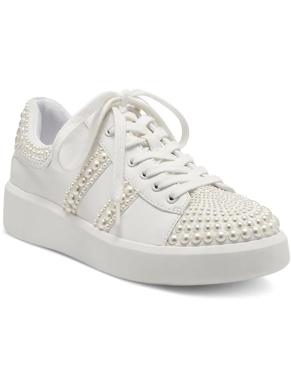 Women's Sneakers with Removable Insoles for Easy Cleaning and CustomizationAlleni Womens Faux Leather Padded Insole Casual and Fashion Sneakers