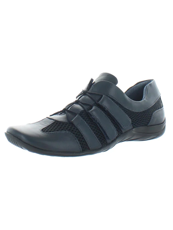 Women's Sneakers with Adjustable Straps for a Customized Fit During High - Impact ExercisesAudio Womens Leather Trim Mesh Fashion Sneakers