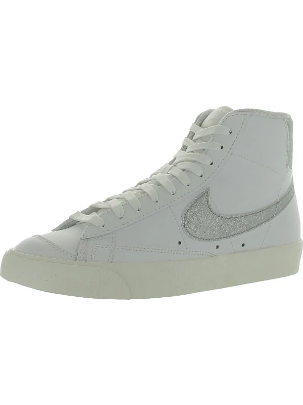 Vegan - Friendly Women's Sneakers Made from Recycled Materials for an Eco - Conscious ChoiceBlazer Mid '77 ESS Womens Leather Hi Top Casual And Fashion Sneakers