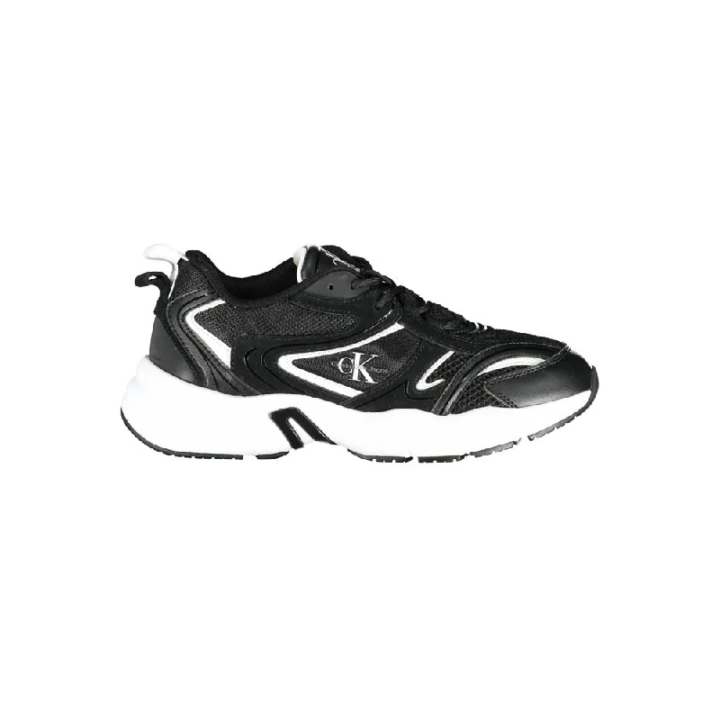Slip - On Women's Canvas Sneakers in Navy for Easy and Effortless WearCalvin Klein Chic Contrast Lace-Up Women's Sneakers
