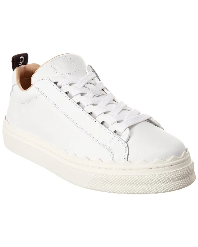 Smart - Tech Women's Sneakers with Fitness Tracking Features for Active Lifestyle EnthusiastsChloé Lauren Scalloped Leather Sneaker