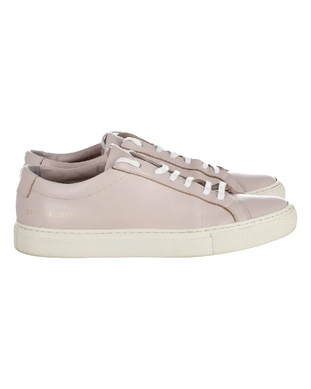 Vegan - Friendly Women's Sneakers Made from Recycled Materials for an Eco - Conscious ChoiceCommon Projects Achilles Leather Sneakers in Light Pink Leather