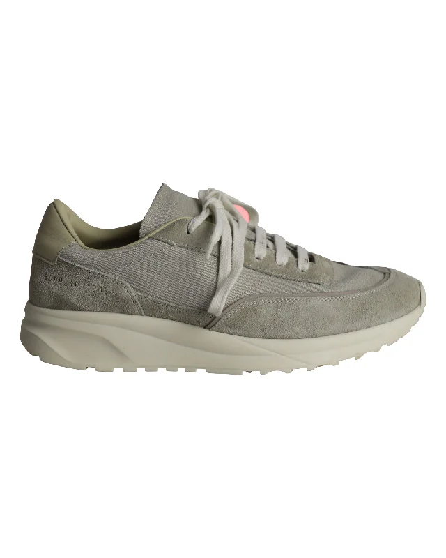 Retro - Style Women's Sneakers in Pastel Colors for a Nostalgic and Fashionable VibeCommon Projects Track 80 Sneakers in Grey Suede