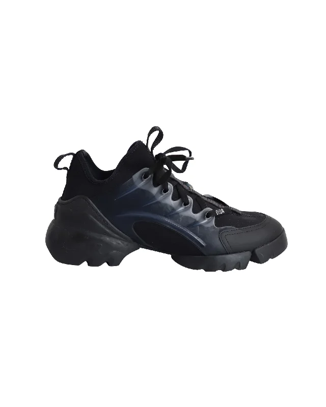 Lace - Up Women's Athletic Sneakers with Shock - Absorbing Midsoles for Intense WorkoutsDior D-Connect Sneakers in Black Leather and Neoprene