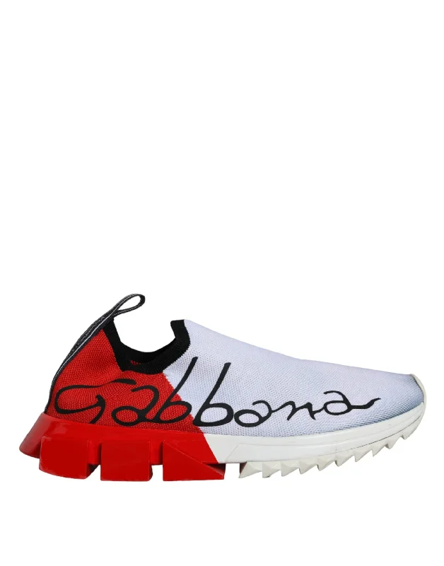 Chunky - Sole Women's Platform Sneakers in White for a Trendy Street Style LookDolce & Gabbana   Logo Sorrento Sneakers Women's Shoes (Pre-Owned)