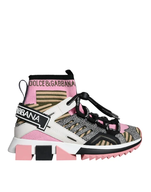 Sparkly Rhinestone - Embellished Women's Sneakers for a Glamorous and Eye - Catching LookDolce & Gabbana multi Sorrento Socks Logo Sneakers Women's Shoes