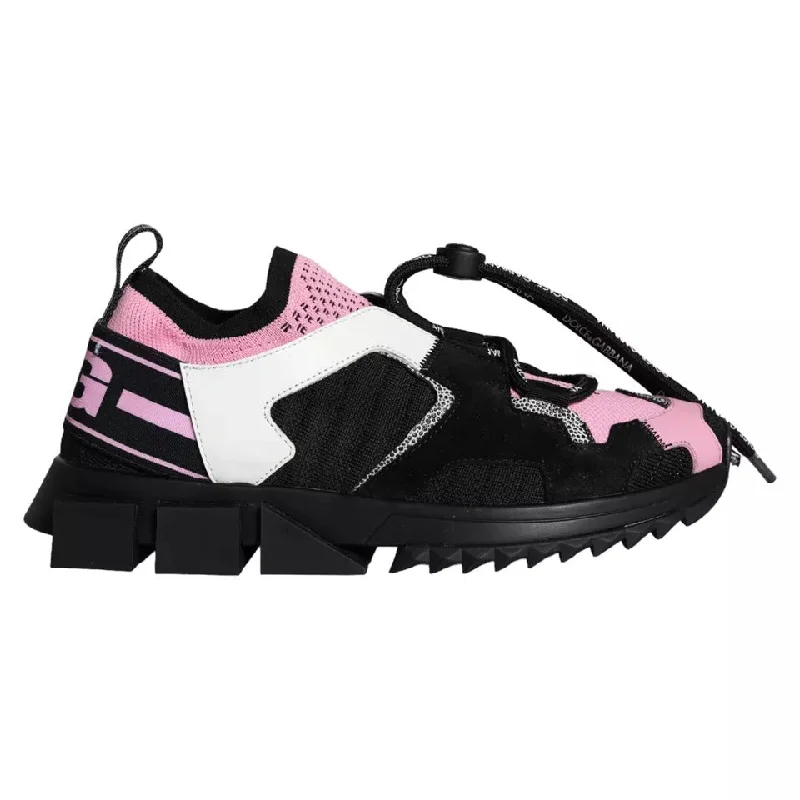 Patterned Print Women's Sneakers in Floral Designs for a Feminine and Fashion - Forward LookDolce & Gabbana  pink Mesh Sorrento Trekking Sneakers Women's Shoes (Pre-Owned)