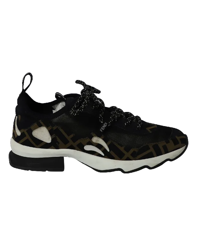 Women's Sneakers with Removable Insoles for Easy Cleaning and CustomizationFendi Wmns FF Freedom Sneakers in  'Brown Black' Technical Mesh