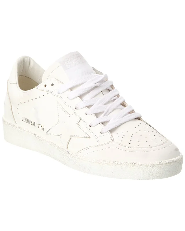 Breathable Mesh Women's Running Sneakers with Reflective Trim for Nighttime JoggingGolden Goose Ball Star Leather Sneaker