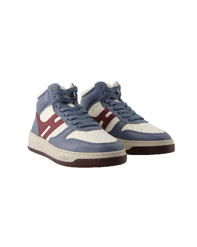 Low - Top Women's Tennis Sneakers in Bright Neon for a Pop of Color on the CourtH630 Sneakers - Hogan - Leather - Blue
