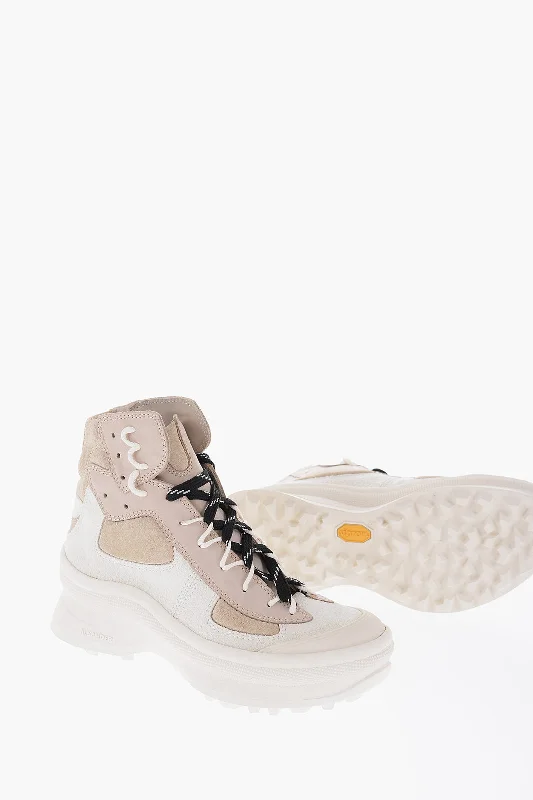 Retro - Style Women's Sneakers in Pastel Colors for a Nostalgic and Fashionable VibeJil Sander Suede Leather High-Top Sneakers