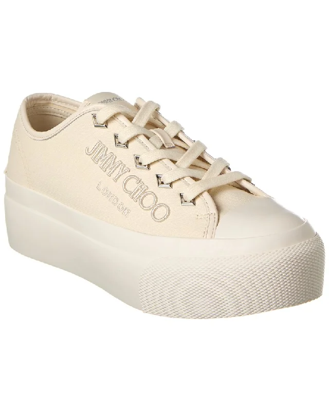 Women's Sneakers with Adjustable Straps for a Customized Fit During High - Impact ExercisesJimmy Choo Palma Maxi/F Canvas Sneaker