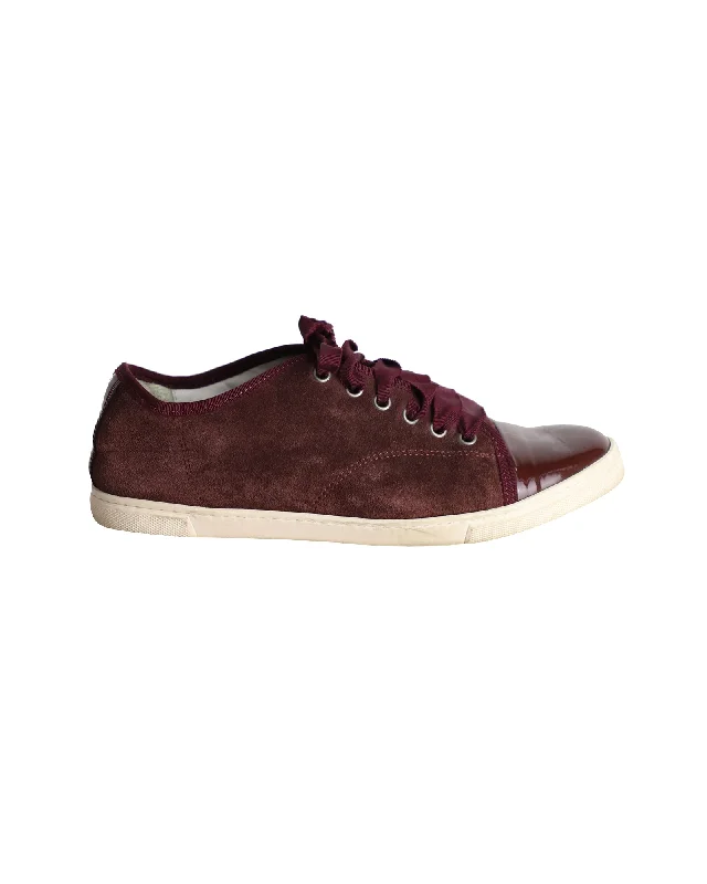 Smart - Tech Women's Sneakers with Fitness Tracking Features for Active Lifestyle EnthusiastsLanvin Low Top Sneakers in Burgundy Suede
