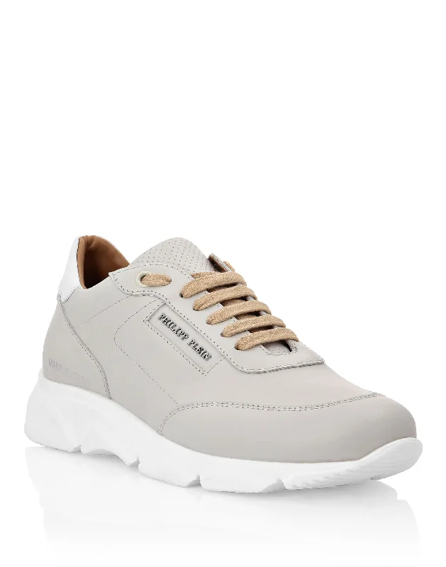 Slip - On Women's Canvas Sneakers in Navy for Easy and Effortless WearLeather Lo-Top Sneakers Philipp Plein TM