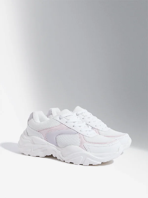 Smart - Tech Women's Sneakers with Fitness Tracking Features for Active Lifestyle EnthusiastsLUNA BLU Multicolour Colour-Blocked Chunky Sneakers