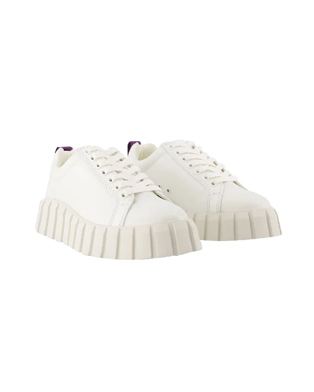 Lightweight Knit Women's Sneakers with Arch Support for All - Day ComfortOdessa Sneakers - Eytys - White - Leather