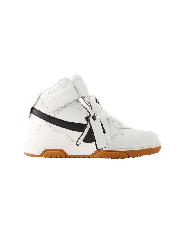 Slip - On Women's Canvas Sneakers in Navy for Easy and Effortless WearOut Of Office Mid Top Sneakers - Off White - Leather - White/Black