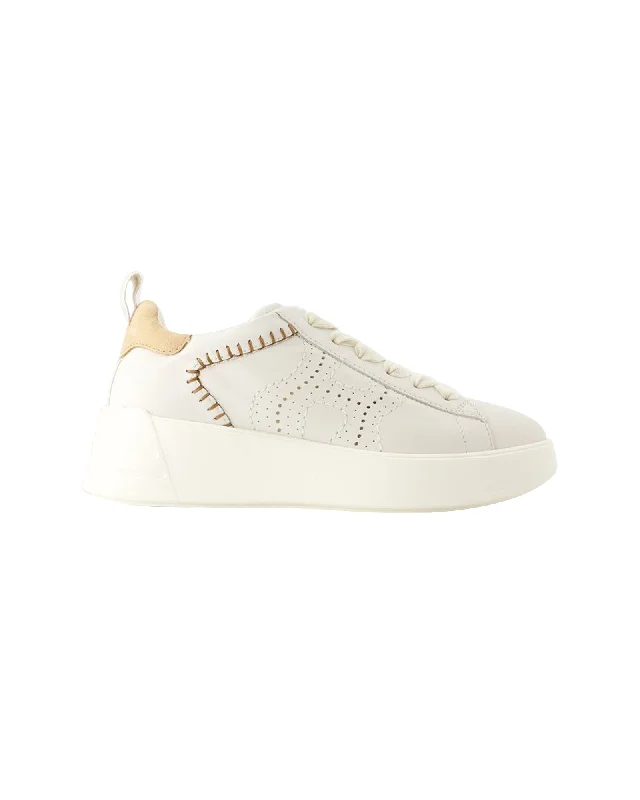 Sparkly Rhinestone - Embellished Women's Sneakers for a Glamorous and Eye - Catching LookRebel Sneakers - Hogan - Leather - Grey