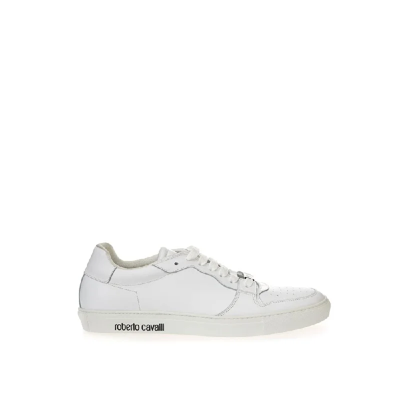 Women's Sneakers with Adjustable Straps for a Customized Fit During High - Impact ExercisesRoberto Cavalli  Leather Sneakers Luxe Women's Footwear
