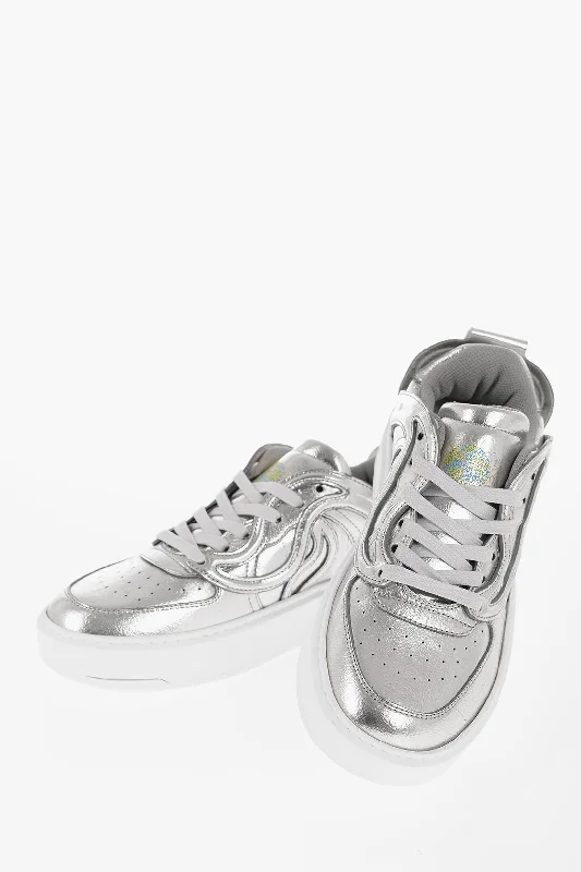 Water - Resistant Women's Hiking Sneakers with Traction Outsoles for Outdoor AdventuresStella Mccartney Metallic Effect Low-Top Sneakers