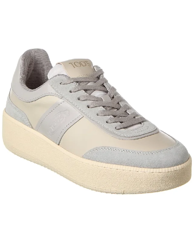 Women's Sneakers with Hidden Wedges for a Subtle Height Boost and Added StyleTOD’s Logo Leather & Suede Sneaker
