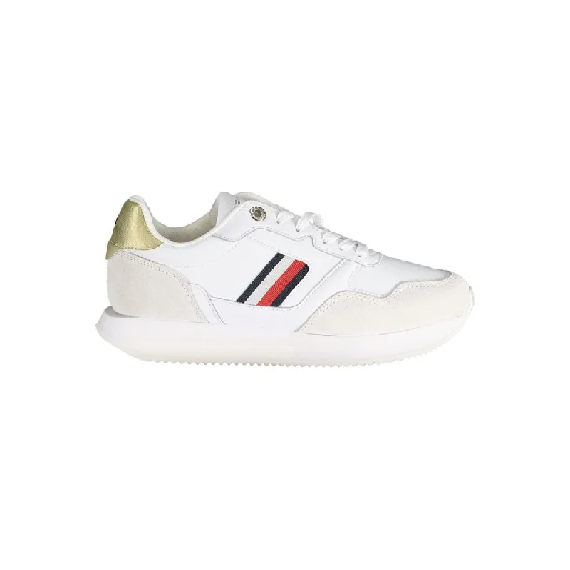 High - Top Women's Leather Sneakers in Black for a Stylish and Durable OptionTommy Hilfiger Chic  Sneakers with Embroidery Women's Accent