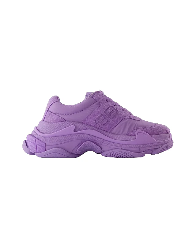 High - Top Women's Leather Sneakers in Black for a Stylish and Durable OptionTriple S Sneakers - Balenciaga - Nylon - Lilac