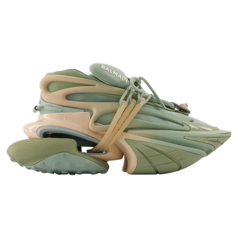 Slip - On Women's Canvas Sneakers in Navy for Easy and Effortless WearUnicorn Low Sneakers - Balmain - Leather - Olive Green