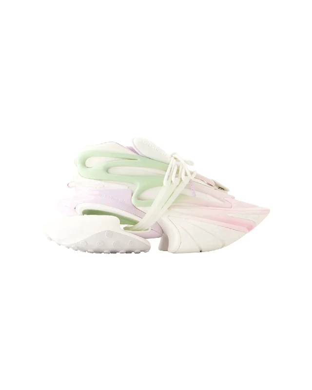 Women's Sneakers with Heel - Stabilizing Technology for Better Balance During RunningUnicorn Low Sneakers - Balmain - Leather - White