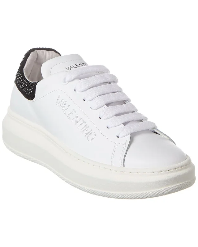 Retro - Style Women's Sneakers in Pastel Colors for a Nostalgic and Fashionable VibeValentino by Mario Valentino Fresia Sparkling Leather Sneaker