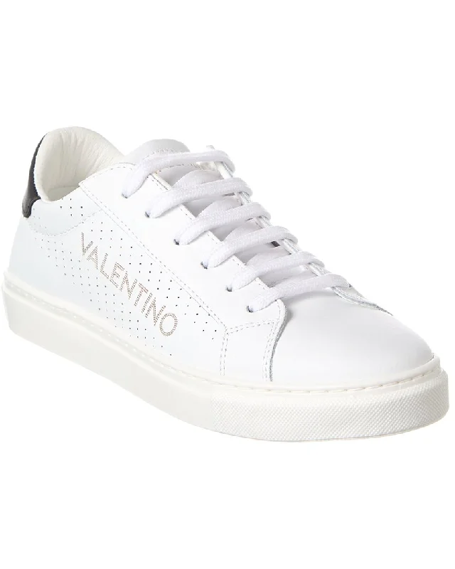 Low - Top Women's Tennis Sneakers in Bright Neon for a Pop of Color on the CourtValentino by Mario Valentino Kara Leather Sneaker