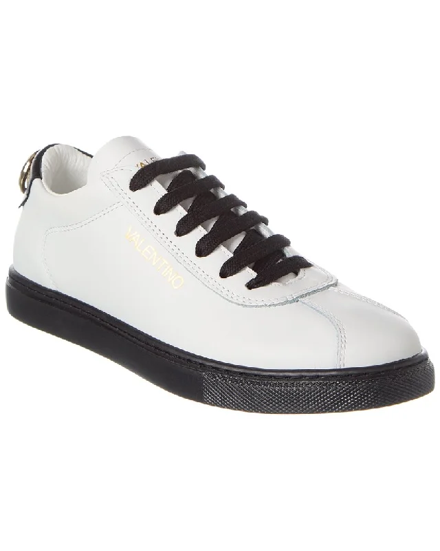 Slip - On Women's Canvas Sneakers in Navy for Easy and Effortless WearValentino by Mario Valentino Sandy Leather Sneaker