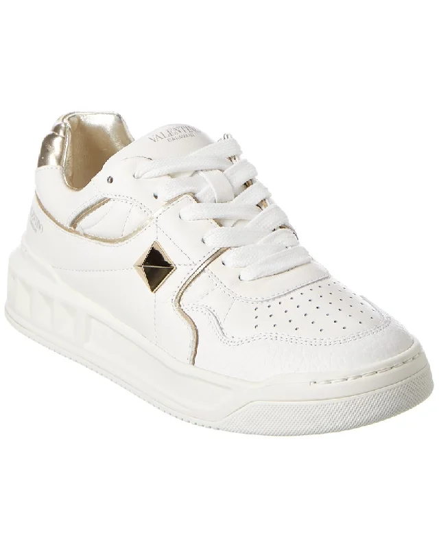 Women's Sneakers with Memory Foam Insoles for Exceptional Cushioning and ComfortValentino Roman Stud Leather Sneaker