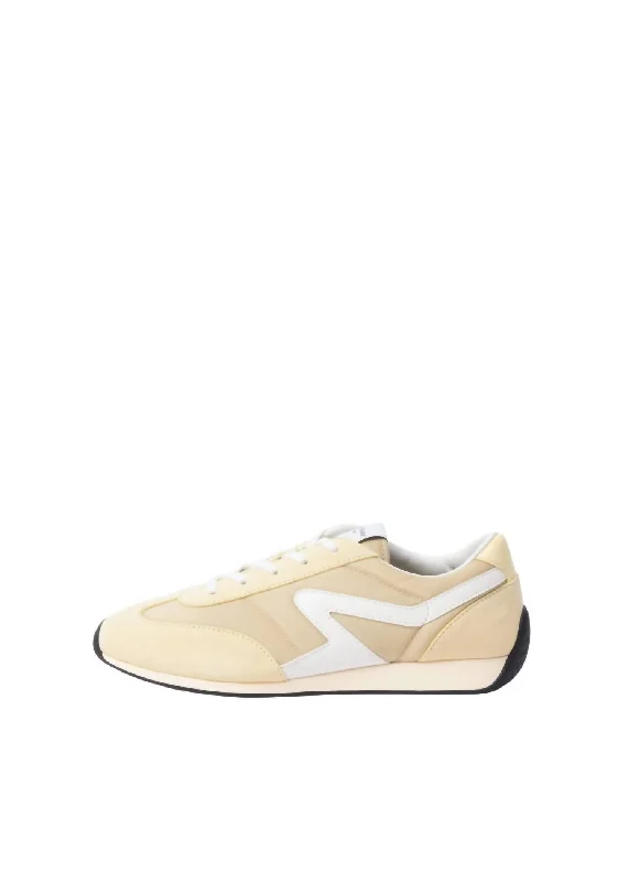 Slip - On Women's Canvas Sneakers in Navy for Easy and Effortless WearWomen Retro Runner Sneaker In Cream Multi