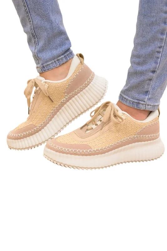 Foldable Women's Travel Sneakers for Compact Storage in LuggageWomen's Adventure Sneakers In Beige
